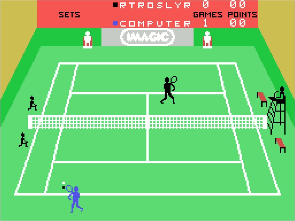 Gameplay of Tournament Tennis for Colecovision